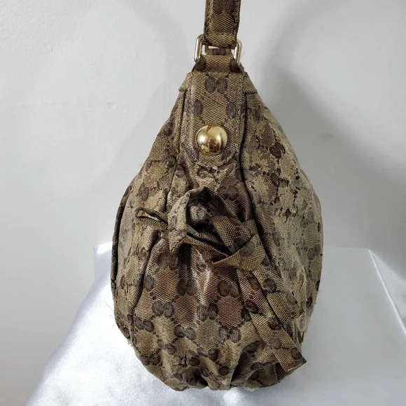 Gucci Monogram Crystal Web Horsebit Hobo Bag - Picture 3 of 16